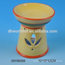 Decorative ceramic fragrance oil burner with hollow out design